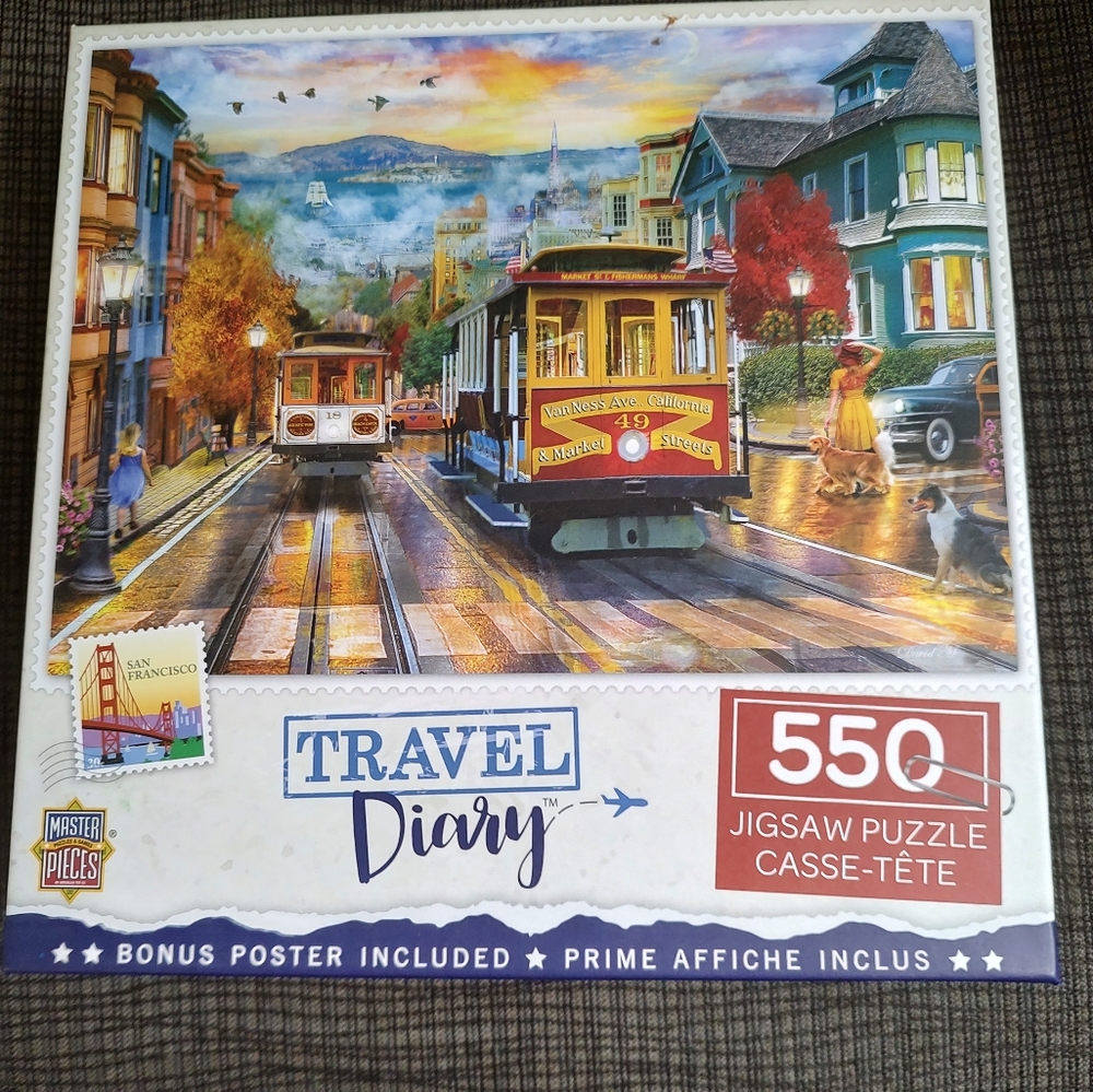 Master Pieces Travel Diary San Francisco 550 Piece Puzzle